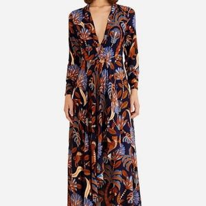 FARM RIO NATURE BEAUTY V NECKLINE MAXI DRESS Sizes XS & S
